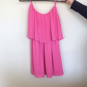 Pink flowy dress